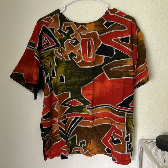 VINTAGE BLUE SKIES of FLORIDA Aztec Print XL Shirt - Picture 3 of 15